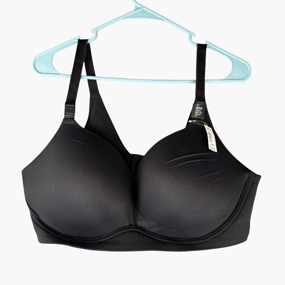 Torrid Dream Wire-Free Boost 360 Back Smoothing Bra Black 42DD 13201482